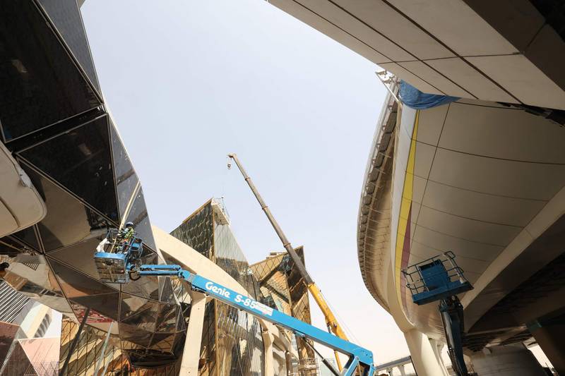 Construction of the Riyadh Metro project began in April 2014, with test runs starting in August 2018. AFP