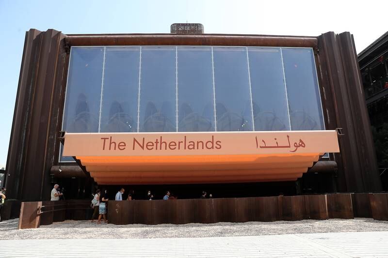 Entrance to the Netherlands pavilion. Pawan Singh / The National