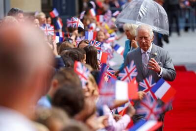 Britain's King Charles III greets people in Bordeaux on the third day of his state visit to France. Reuters