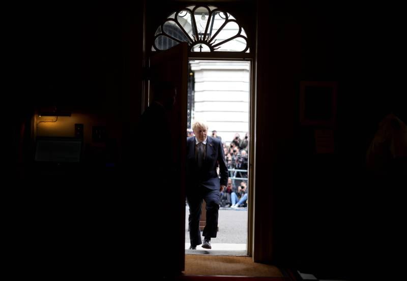 Prime Minister Boris Johnson walks into No 10 after resigning as the leader of the Conservative Party. All photos: Andrew Parsons / No 10 Downing Street