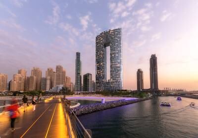 Address Beach Resort in Dubai, at 301 metres in height, opened in December 2020. Photo: Address Hotels & Resorts 