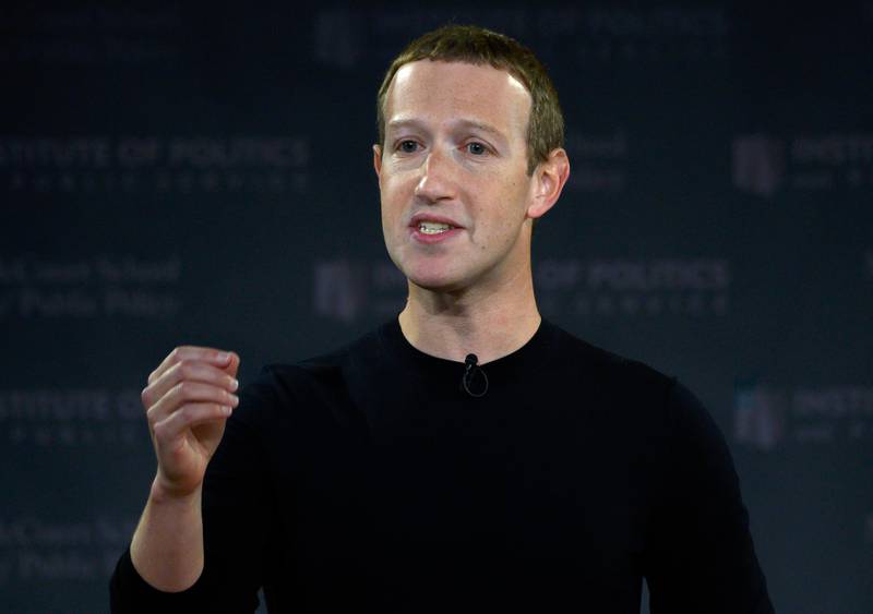 (FILES) In this file photo Facebook founder Mark Zuckerberg speaks at Georgetown University in a 'Conversation on Free Expression" in Washington, DC on October 17, 2019. - c (Photo by ANDREW CABALLERO-REYNOLDS / AFP)