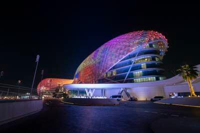 Yas Island, Abu Dhabi’s premier leisure and entertainment hub, put on a multicoloured light show to celebrate Holi, the festival of colours, on Friday, March 18. All photos: Yas Island