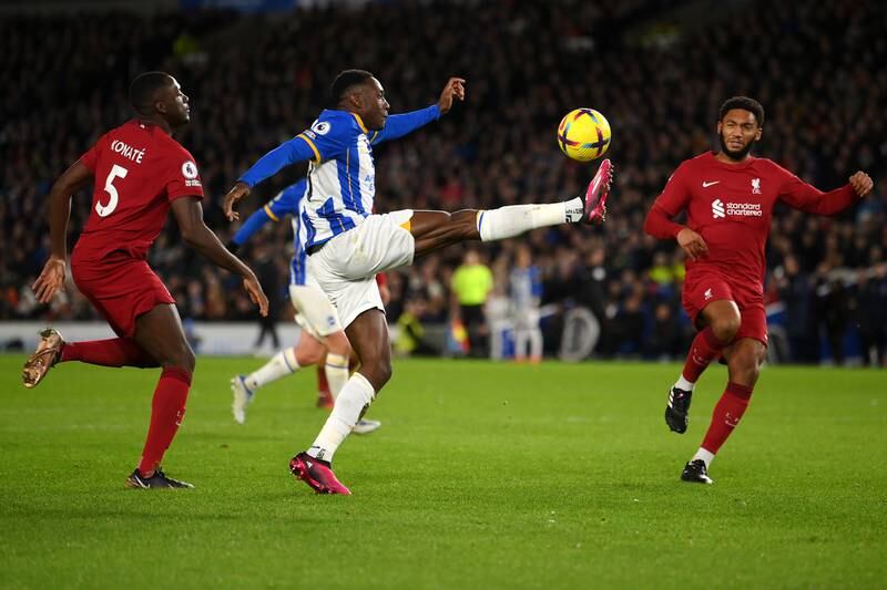Joe Gomez (Matip, 69) 5 - Slow for the third goal where Danny Welbeck was able to flick the ball past him before striking home.  Getty
