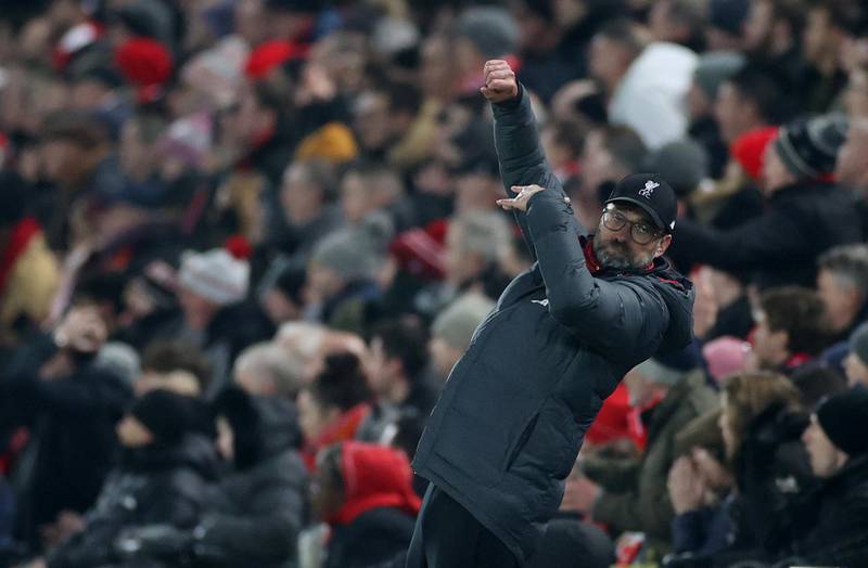 Liverpool manager Juergen Klopp gestures from the touchline. Reuters