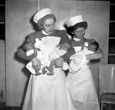 The first babies born on July 5, 1948, the day the NHS was launched in the UK. Getty Images