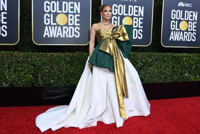 Jennifer Lopez arrives for the 77th annual Golden Globe Awards. AFP