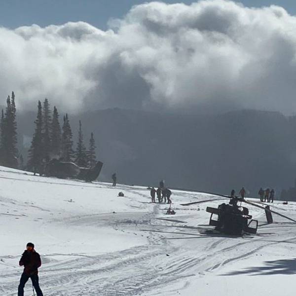 Black Hawk Down Watch Moment Us Army Helicopter Crashes Near Utah Ski Resort