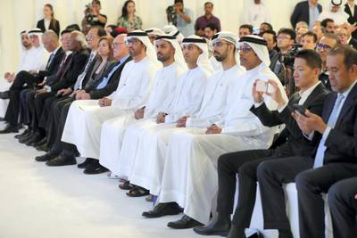 Abu Dhabi, United Arab Emirates - October 16, 2019: The launch of Mohamed bin Zayed University of Artificial intelligence. Wednesday the 16th of October 2019. Masdar City, Abu Dhabi. Chris Whiteoak / The National