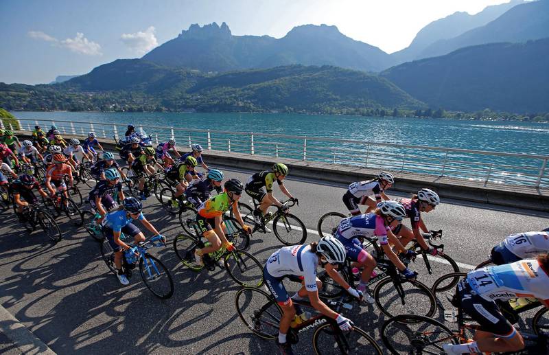 The peloton in action during the Annecy to Le Grand-Bornand leg of the Tour de France. Stephane Mahe/Reuters