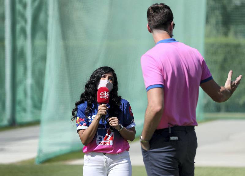 Dubai, United Arab Emirates - Reporter: Paul Radley. Sport. Cricket. Girls trials for Rajasthan Royals cricket academy. Wednesday, October 14th, 2020. The Sevens, Dubai. Chris Whiteoak / The National