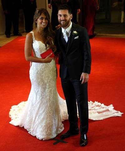 Argentine soccer player Lionel Messi marries his childhood sweetheart Antonela Roccuzzo in their hometown of Rosario, Argentina on June 30, 2017. Marcos Brindicci / Reuters