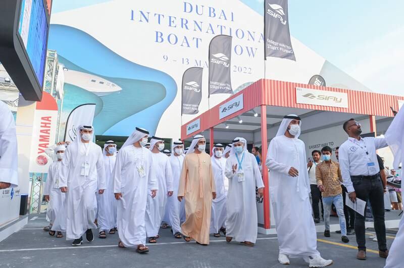 Sheikh Mohammed bin Rashid, Vice President and Ruler of Dubai, tours the show.