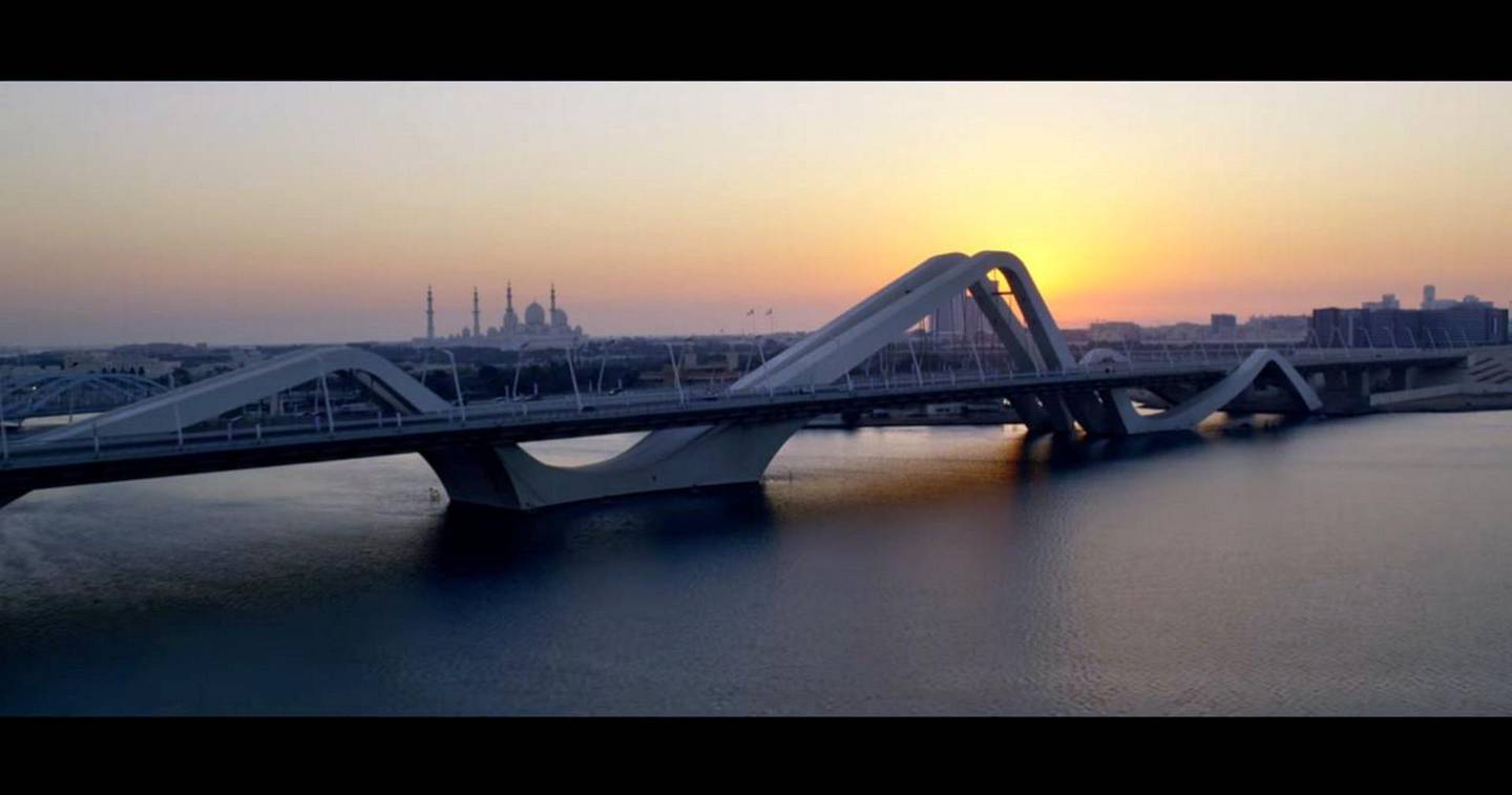 The Sheikh Zayed Bridge and the Skeikh Zayed Grand Mosque, as seen in the '6 Underground' trailer. YouTube / Netflix