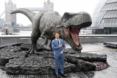 LONDON, ENGLAND - MAY 24:  Chris Pratt attends the 'Jurassic World: Fallen Kingdom' photocall at London Bridge on May 24, 2018 in London, England.  (Photo by Stuart C. Wilson/Getty Images)