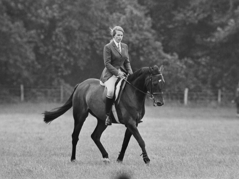 Princess Anne at Eridge Horse Trials in Kent, in 1968. 