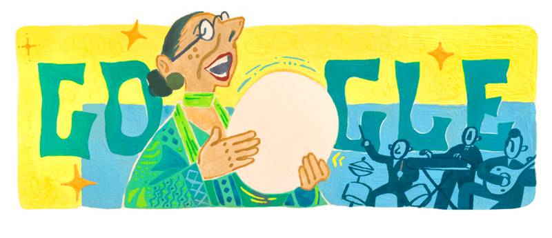 Friday's Google Doodle is celebrating the life of Moroccan singer Haja El Hamdaouia. Photo: Google