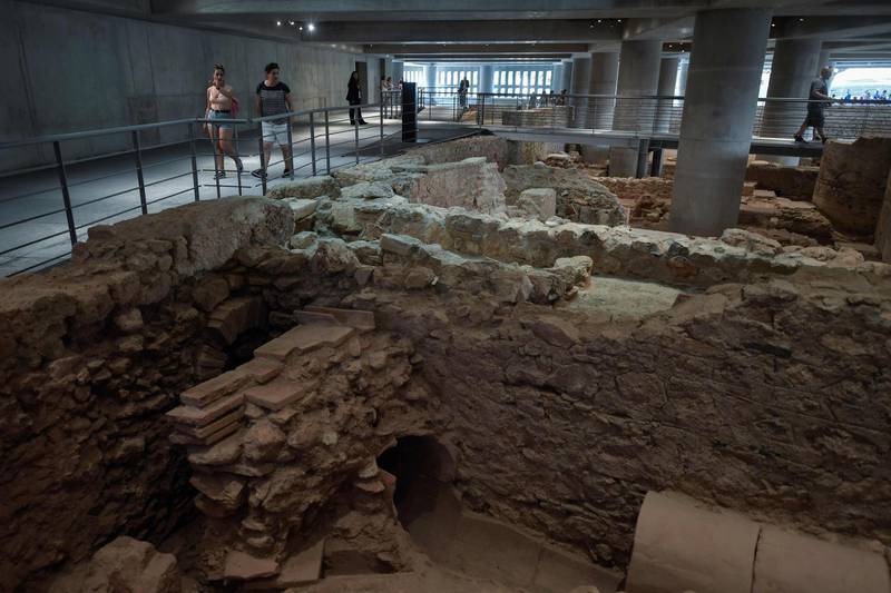 The excavated area was opened to the public during the museum's 10 year anniversary celebrations. AFP