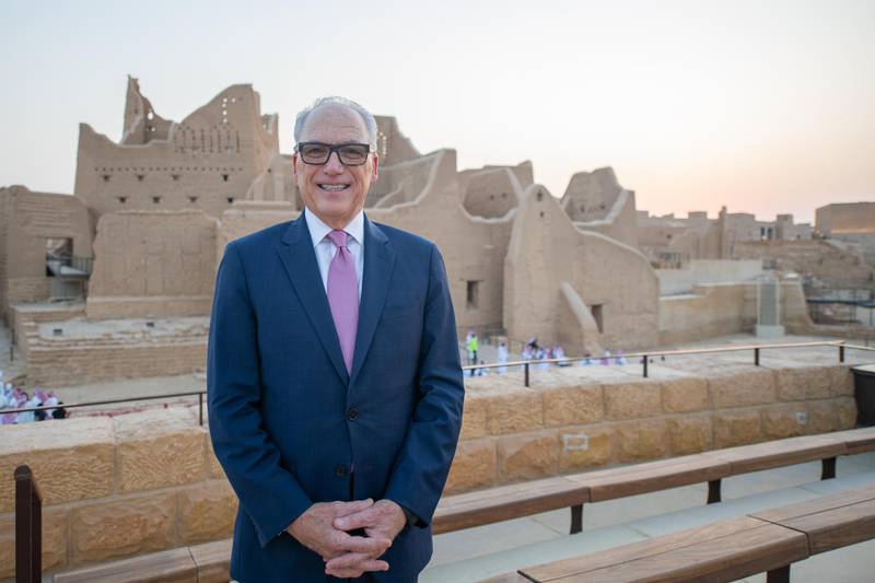 Jerry Inzerillo, pictured in front of the At-Turaif Unesco site. Courtesy DGDA.