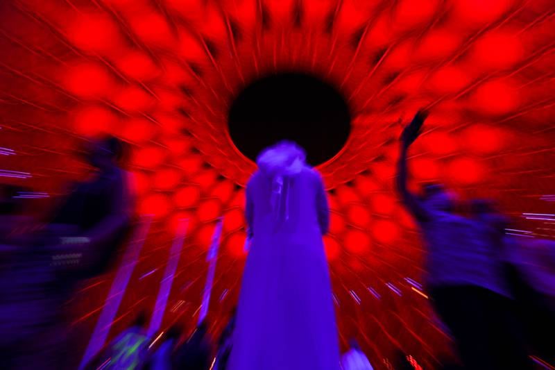 Light and sound shows are being held across the Expo 2020 Dubai site for one of the biggest Hindu celebrations of Diwali. Photo: EPA