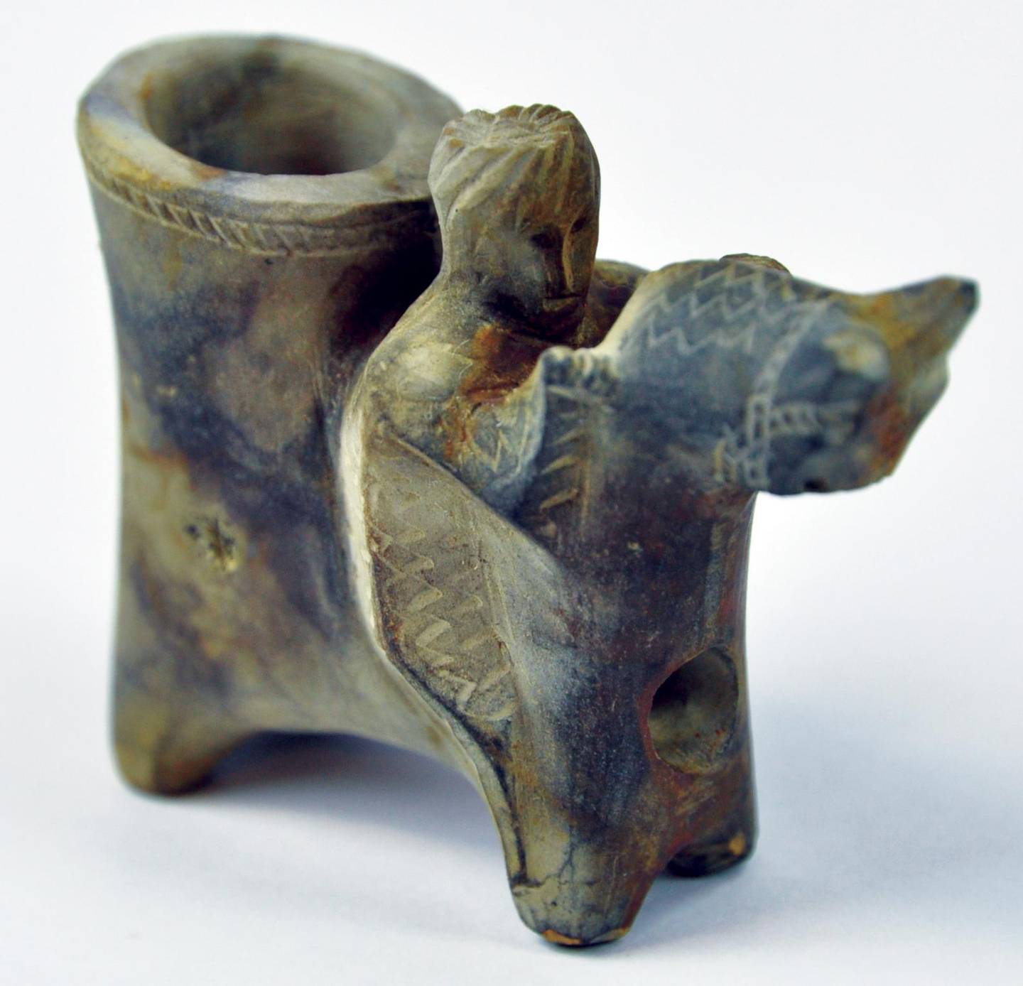 Camel and rider stone tobacco pipe found on the Ottoman trader. Enigma Recoveries. Courtesy Enigma Recoveries