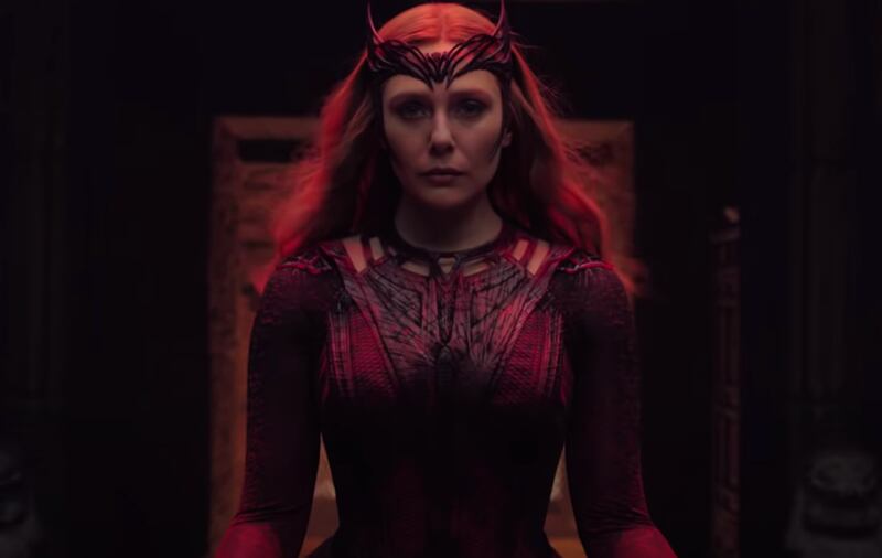 Elizabeth Olsen as the Scarlet Witch in 'Doctor Strange in the Multiverse of Madness'.
