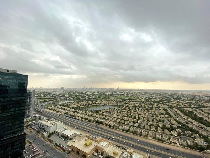 Heavy skies over Dubai. Ramola Talwar / The National