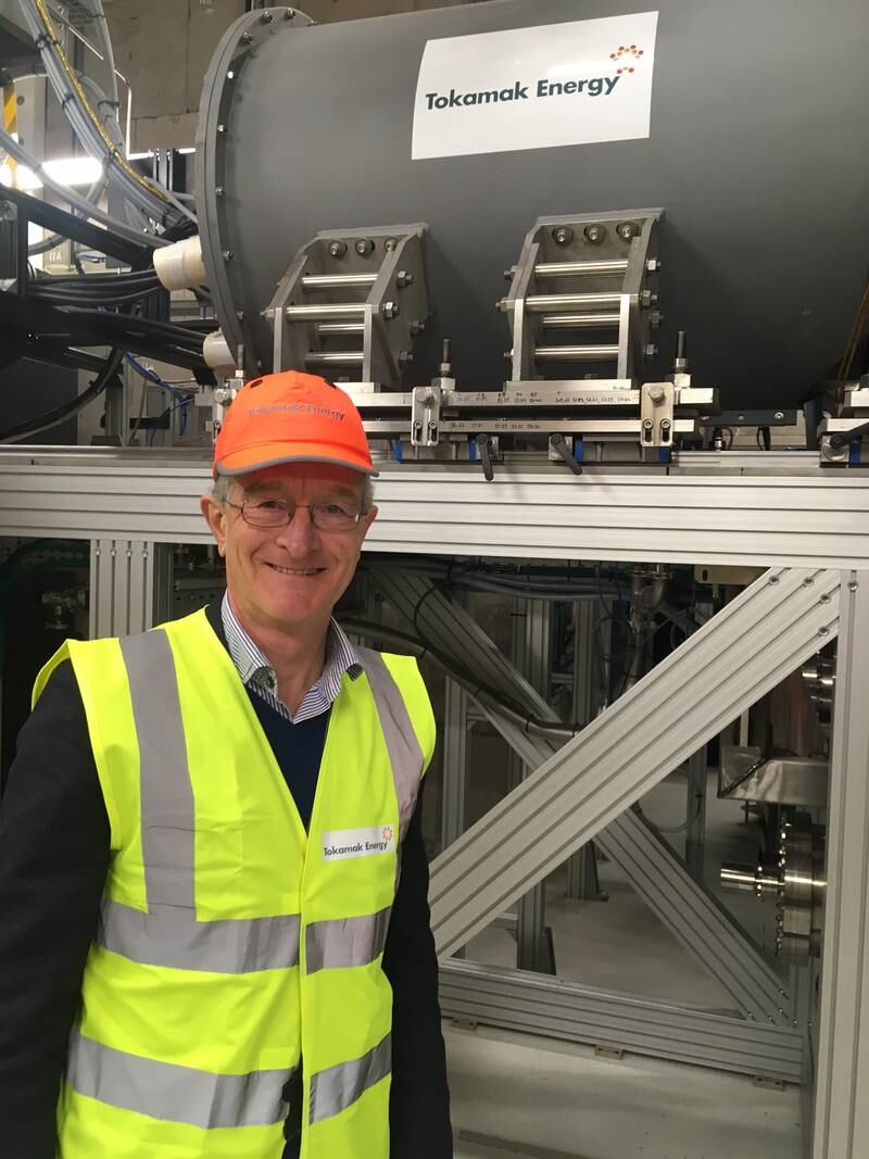 David Kingham, co-founder and executive vice chairman of Tokamak Energy, in front of the ST40. Matthew Davies / The National