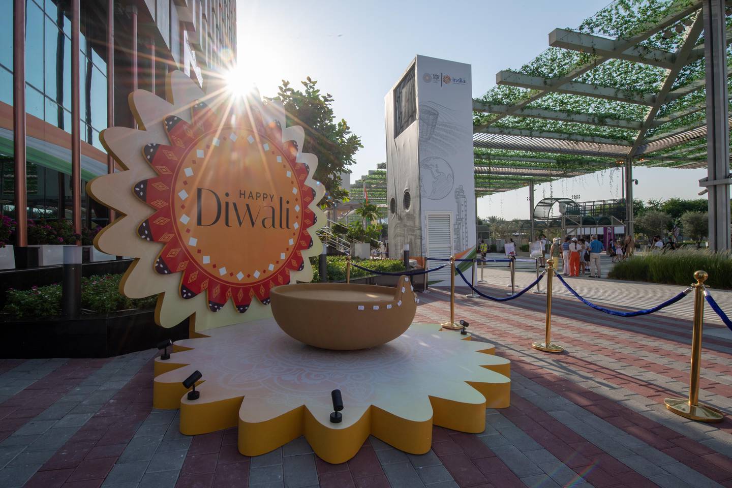 Diwali Festival preparations at the Indian Pavilion. Photo: Stuart Wilson / Expo 2020 Dubai