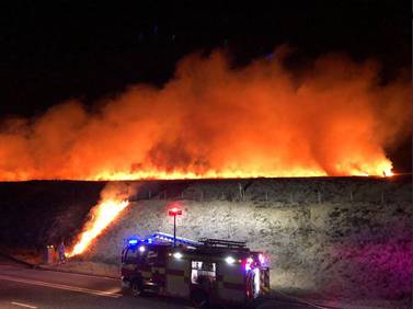 The fire on Marsden Moor was spread over three to four square kilometres. West Yorkshire Fire and Rescue Service