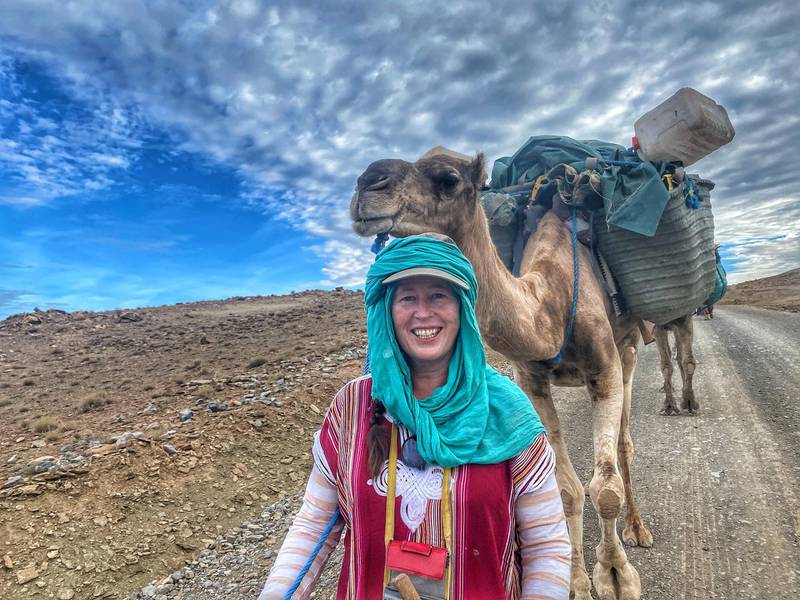 Alice Morrison with one of her four-legged companions. Courtesy Alice Morrison