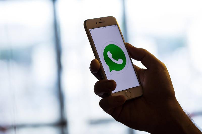 The logo for WhatsApp Inc., a unit of Facebook Inc., sits on an Apple iPhone smartphone in this arranged photograph in London, U.K., on Monday, Aug. 20, 2018. The NYSE FANG+ Index is an equal-dollar weighted index designed to represent a segment of the technology and consumer discretionary sectors consisting of highly-traded growth stocks of technology and tech-enabled companies. Photographer: Jason Alden/Bloomberg