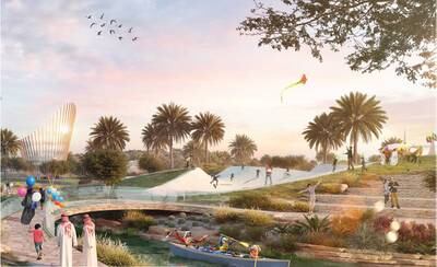 Water features at King Salman Park. Photo: Royal Commission for Riyadh city
