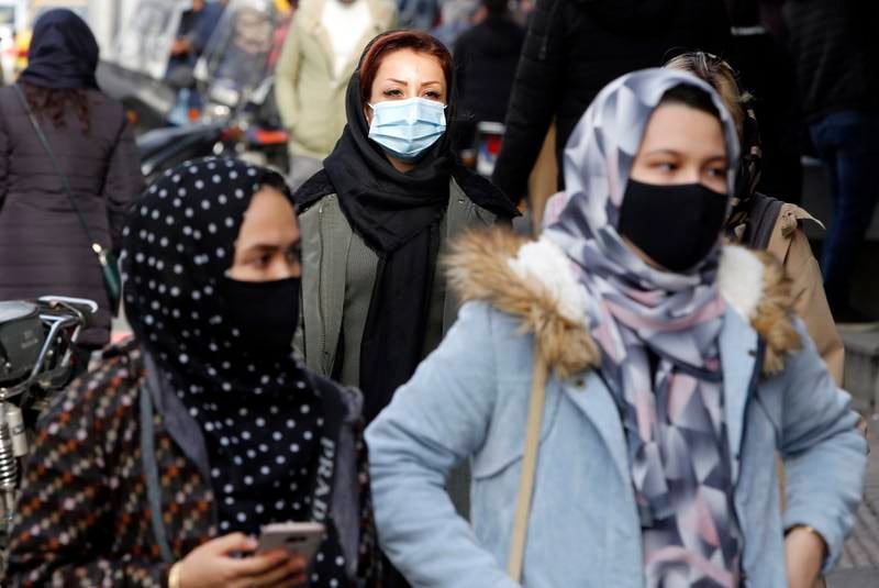 Women wear masks in Tehran. The Iranian Health Ministry said it had found a case of the Omicron variant in the country. EPA