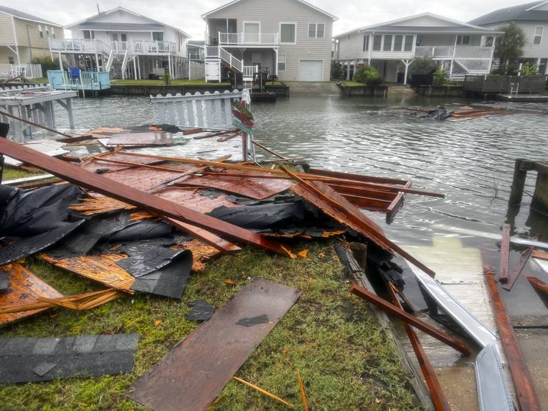 The aftermath of Hurricane Idalia in South Carolina, US. AP