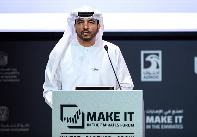 Omar Al Suwaidi, Undersecretary of the Ministry of Industry and Advanced Technology, addresses delegates.