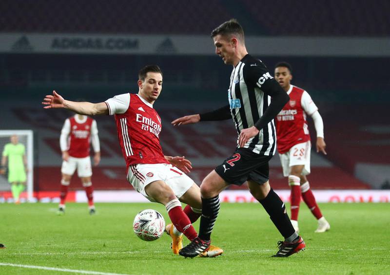Ciaran Clark - 7: In-form centre-half had been excellent again at the Emirates, composed on the ground and won vital headers in the box. Vital interception to clear Sakho cross in extra-time. But, after all that, it was his miss-control on edge of box that led to Arsenal’s winner. Reuters