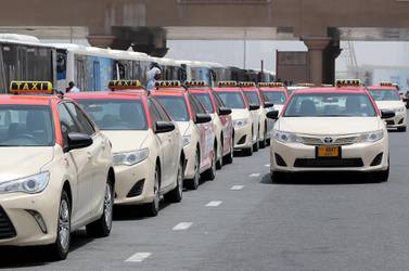 A new artificial intelligence system will monitor the performance of taxi drivers in Dubai. Pawan Singh/The National 