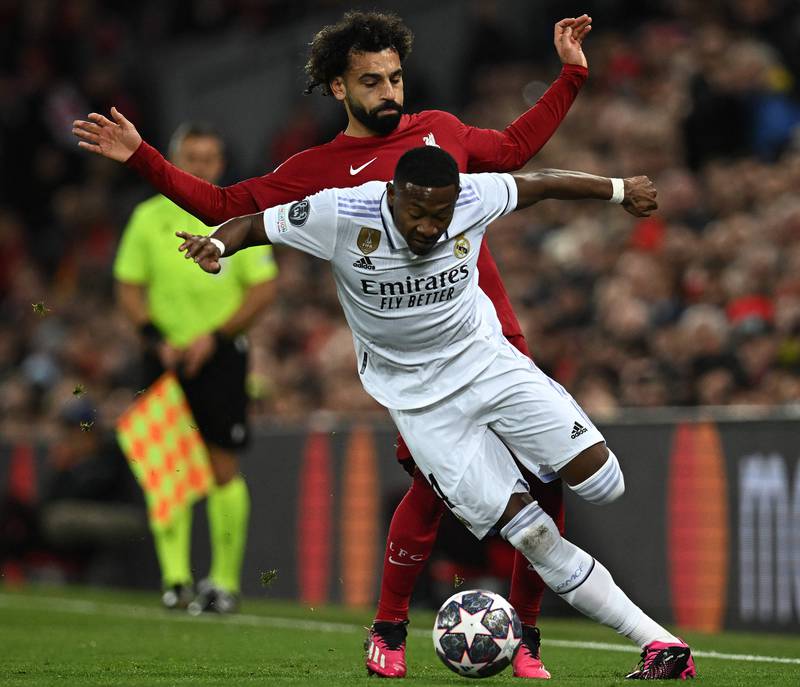 David Alaba 4: Was struggling badly against the runs of Salah and the passing of Alexander-Arnold before having to limp off injured before half-hour mark. A night to forget for Austrian on night to remember for Real. AFP
