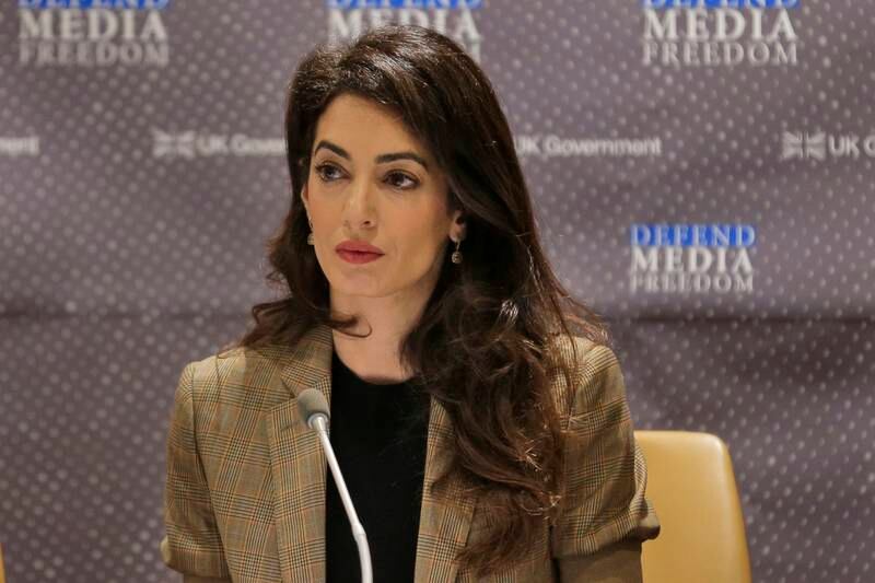 Amal Clooney has been recognised by 'Time' magazine for her work with human rights abuse victims. AP Photo