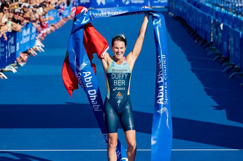 Flora Duffy won the Abu Dhabi World Triathlon Championship Finals and the overall title. Image supplied