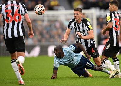 CB: Sven Botman (Newcastle): Back in the side after missing the defeat to Brighton with injury, the Dutch defender brought his usual calm to the Newcastle backline. Alongside the equally effective Fabian Schar, Botman kept Brentford’s dangermen quiet in a 1-0 win at St James’ Park.  AFP