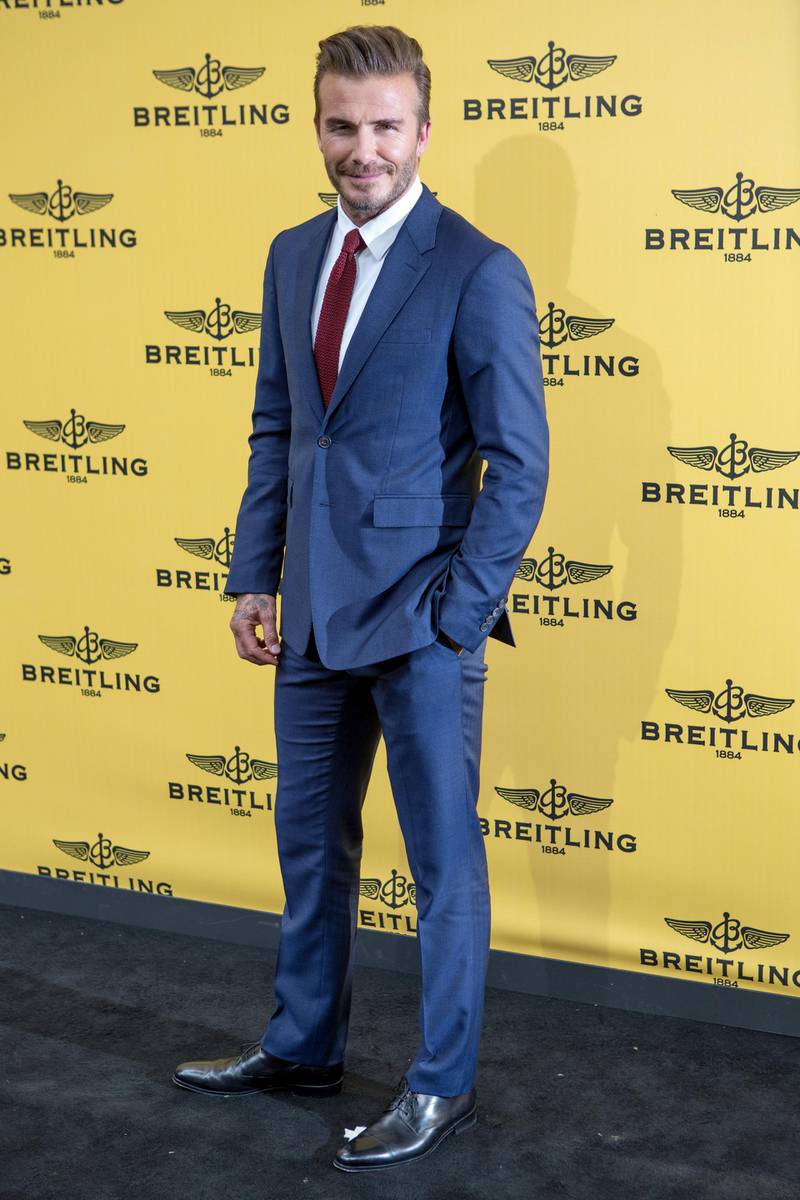 MADRID, SPAIN - JUNE 03:  David Beckham attends the opening event of the Breitling Boutique on June 3, 2015 in Madrid, Spain.  (Photo by Pablo Cuadra/Getty Images)