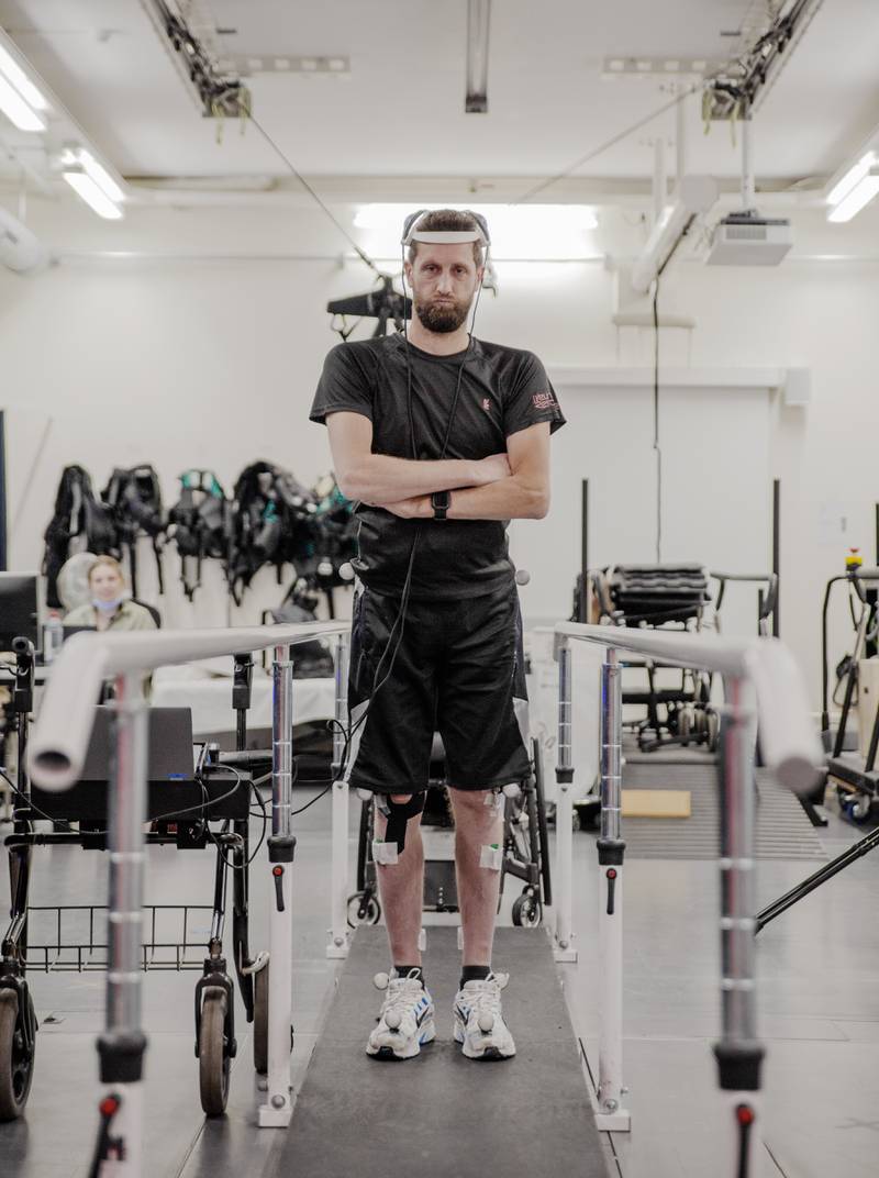 Gert-Jan Oskam has regained the ability to stand and walk naturally using technology developed by researchers in Switzerland. PA