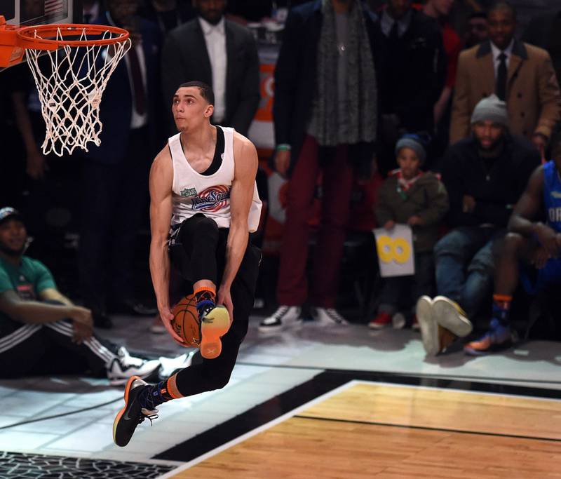 Soaring to win an NBA Slam Dunk Competition during an all-star weekend does not mean that Zach LaVine  of the Minnesota Timberwolves is a star in ascension.   Timothy A Clary / AFP 