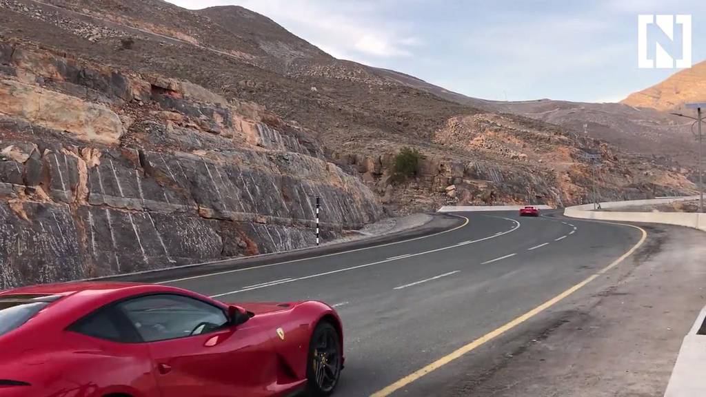 Ferrari race on Jebel Jais
