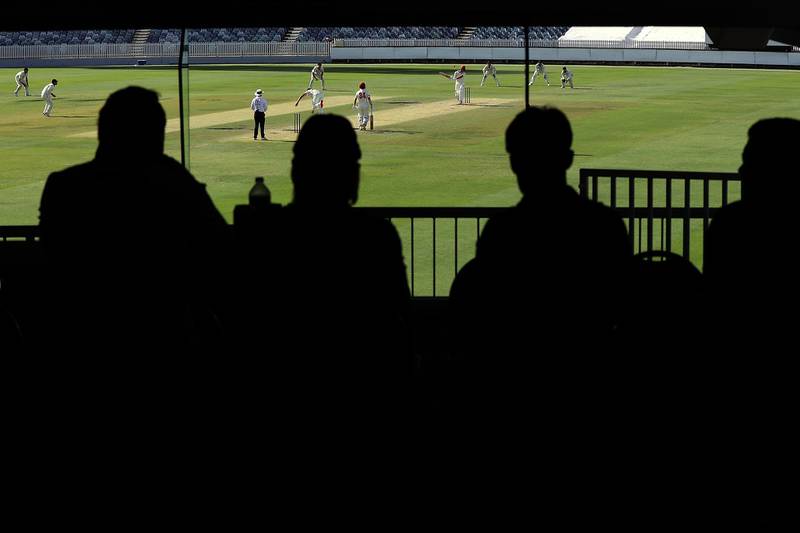 Members look on from Boundary Room during Day 3 of the Sheffield Shield match between Western Australia and South Australia at the WACA on Saturday, February 27. Getty