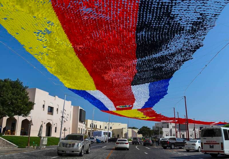 Katara Cultural Village street are decorated with the national flags of the participating nations in the FIFA World Cup Qatar 2022 at Katara in Doha, Qatar.  The FIFA World Cup Qatar 2022 will take place from 20 November to 18 December 2022 in Qatar. EPA