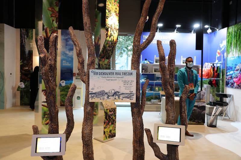 View of the Seychelles pavilion at the EXPO 2020 site in Dubai. Pawan Singh/The National.