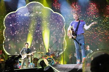 ­Coldplay have suspended their global jaunt indefinitely, until they find a more sustainable solution. Getty Images 